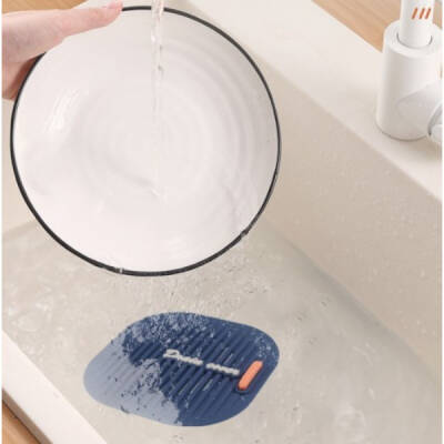 Süzgeçli Lavabo Gider Koruyucu Mat Gri (1)