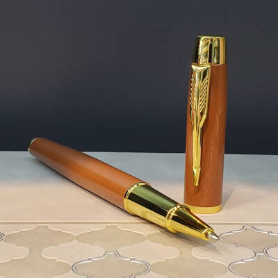 Taba Rengi Metal Tükenmez Kalem (1)