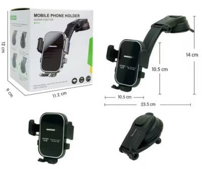 Torpido Üstü Vakumlu Araç Telefon Tutucu Ayarlanabilir Uzun Kollu - 4