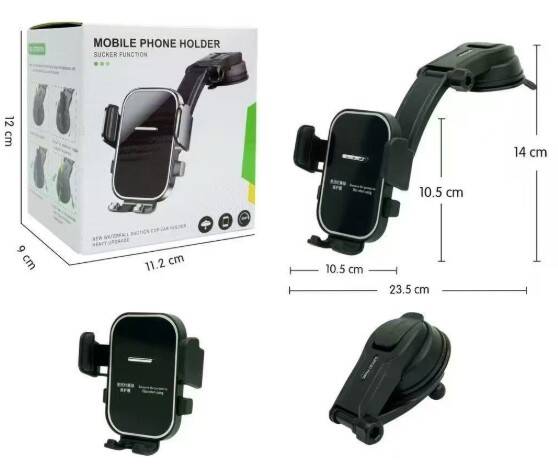 Torpido Üstü Vakumlu Araç Telefon Tutucu Ayarlanabilir Uzun Kollu - 4