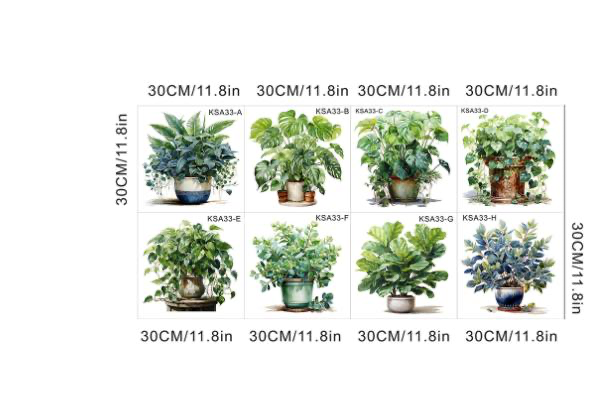 Tropikal Bitkiler Duvar Stickerı Model A - 1