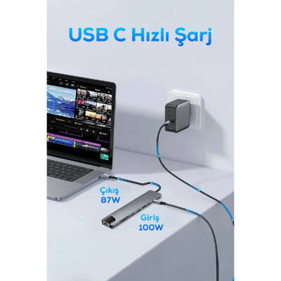 Type C Girişli 8 Port Dönüştürücü Ve Çoklayıcı (1)