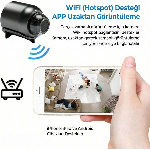 Ultra Mini Gözetleme Wi-Fi Kamera - 4