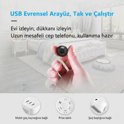 Ultra Mini Gözetleme Wi-Fi Kamera - 5