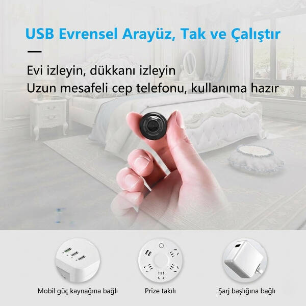 Ultra Mini Gözetleme Wi-Fi Kamera - 5