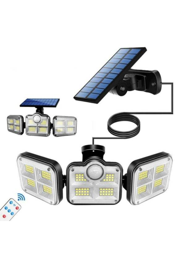 Uzaktan Kumandalı 122 Led Sensörlü Bahçe Lambası - 1