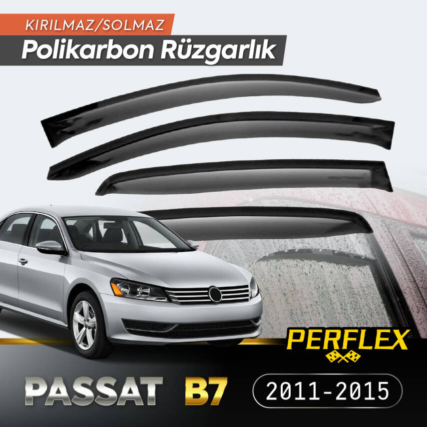 VW Passat B7 2011-2015 Cam Rüzgarlığı V2 Düz - 1