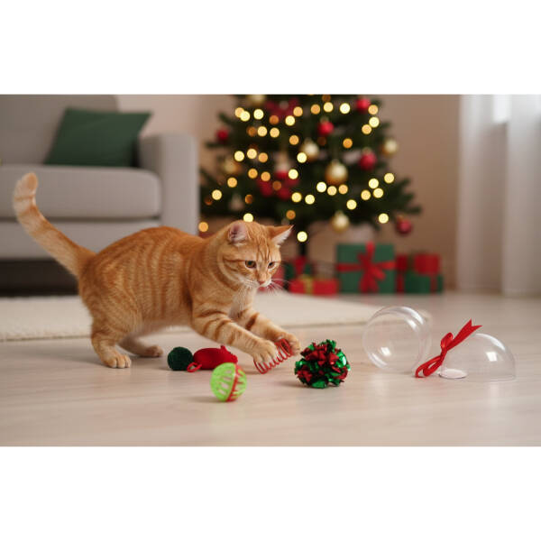 Yılbaşı Konseptli 8 Parça Küre İçinde Oyuncak Seti - 2