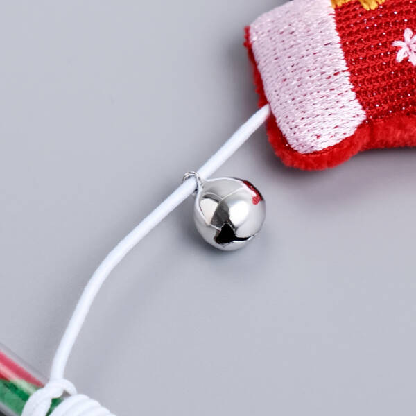 Yılbaşı Temalı Zilli Kedi Oyun Oltası - 2